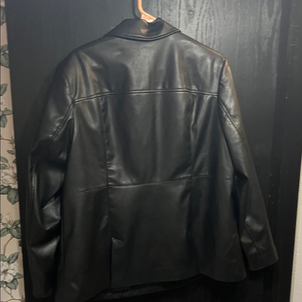 Winter Coat Studio Park Black Pleather Jacket - image 6